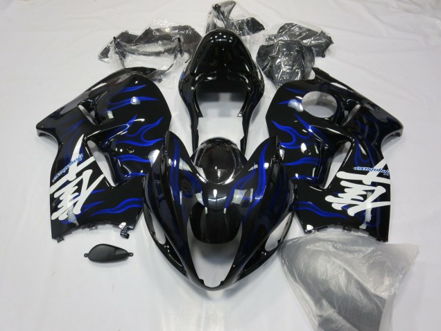 Best Aftermarket 1997-2007 Blue Swirl Suzuki GSXR 1300 Fairings