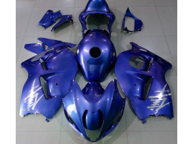 Best Aftermarket 1997-2007 Gloss Blue & Silver Suzuki GSXR 1300 Fairings