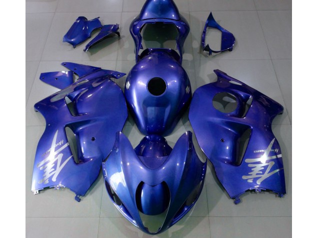 Best Aftermarket 1997-2007 Gloss Blue & Silver Suzuki GSXR 1300 Fairings