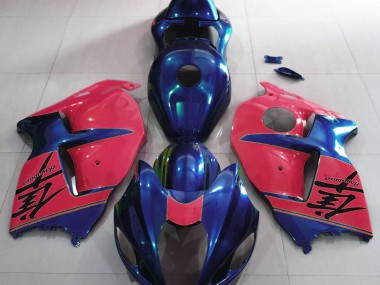 Best Aftermarket 1997-2007 Gloss Blue and Red Suzuki GSXR 1300 Fairings