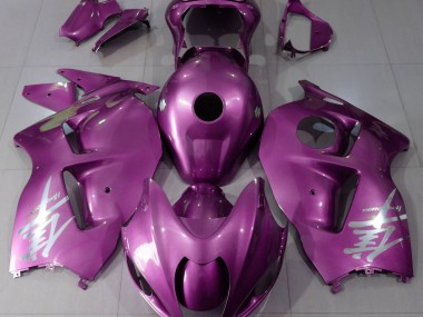 Best Aftermarket 1997-2007 Gloss Pink & Silver Suzuki GSXR 1300 Fairings