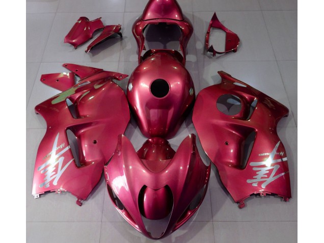 Best Aftermarket 1997-2007 Gloss Red & Silver Suzuki GSXR 1300 Fairings