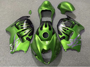 Best Aftermarket 1997-2007 Green and Black Suzuki GSXR 1300 Fairings