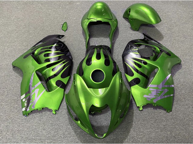 Best Aftermarket 1997-2007 Green and Black Suzuki GSXR 1300 Fairings