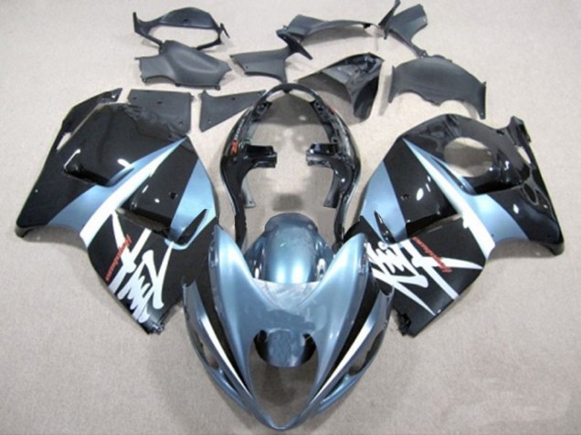 Best Aftermarket 1997-2007 Light Blue and Black Suzuki GSXR 1300 Fairings