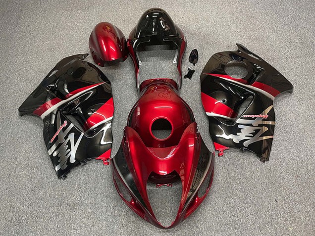 Best Aftermarket 1997-2007 Maroon and Black Style Suzuki GSXR 1300 Fairings