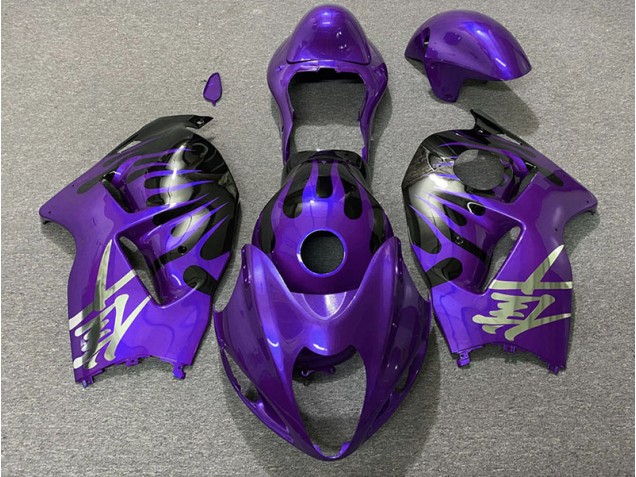 Best Aftermarket 1997-2007 Purple and Black Suzuki GSXR 1300 Fairings