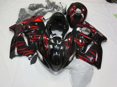 Best Aftermarket 1997-2007 Red Flame Suzuki GSXR 1300 Fairings