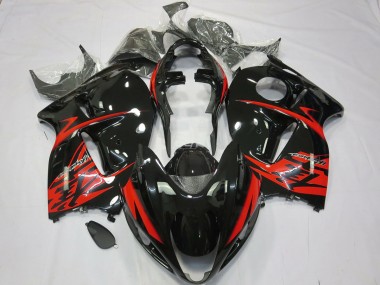 Best Aftermarket 1997-2007 Red and Black Suzuki GSXR 1300 Fairings