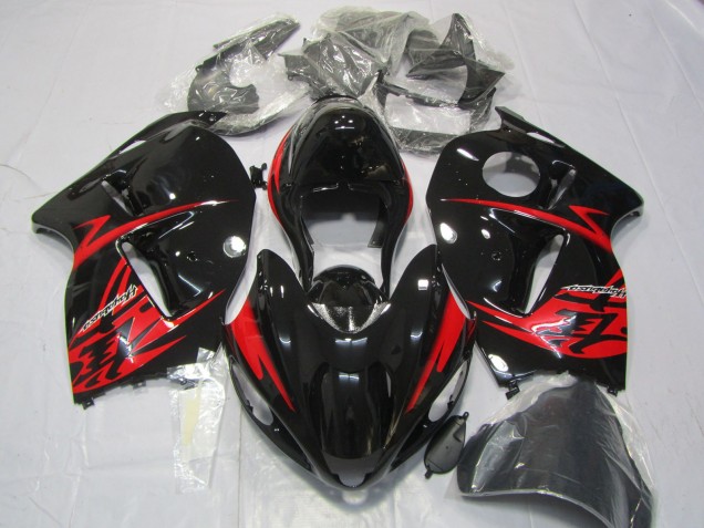 Best Aftermarket 1997-2007 Red and Gloss Black Suzuki GSXR 1300 Fairings