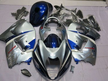 1997-2007 Silver and Blue Suzuki GSXR 1300 Fairings