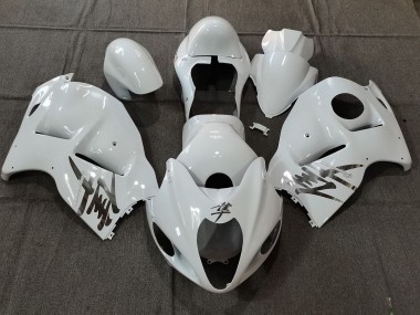 Best Aftermarket 1997-2007 White Gloss OEM Style with Silver Decals Suzuki GSXR 1300 Fairings