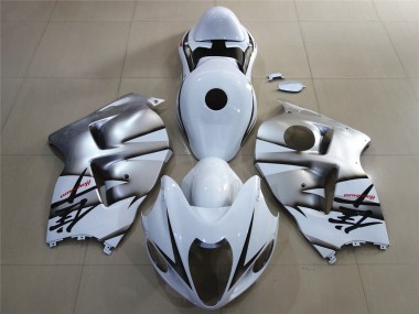 Best Aftermarket 1997-2007 White & Shiny Silver Suzuki GSXR 1300 Fairings