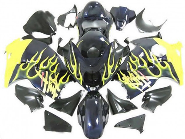 1997-2007 Yellow Flame Suzuki GSXR 1300 Fairings