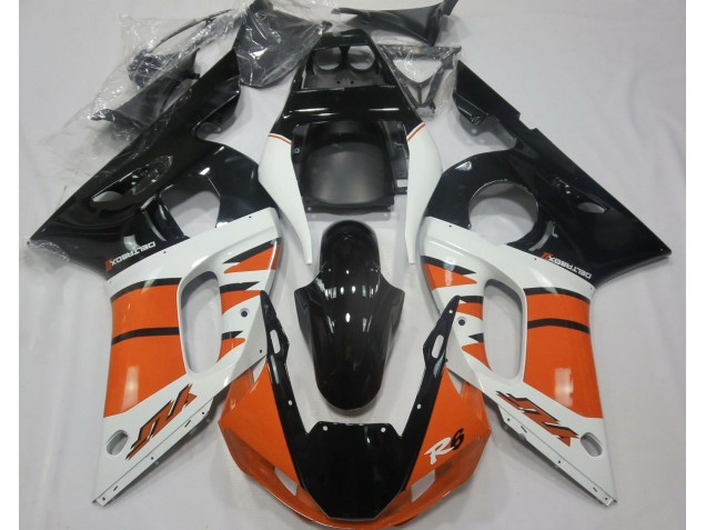 Best Aftermarket 1998-2002 Gloss Orange and Black Yamaha R6 Fairings