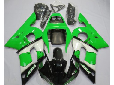 Best Aftermarket 1998-2002 Green White and Black Yamaha R6 Fairings