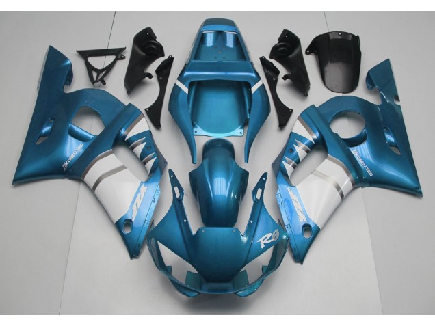 Best Aftermarket 1998-2002 Light Blue & White Yamaha R6 Fairings