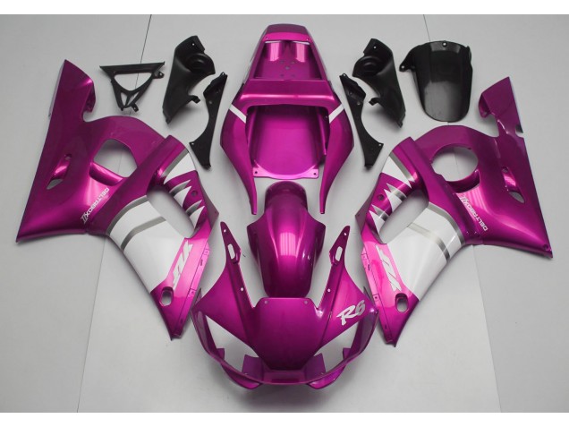 Best Aftermarket 1998-2002 Pink & White Yamaha R6 Fairings