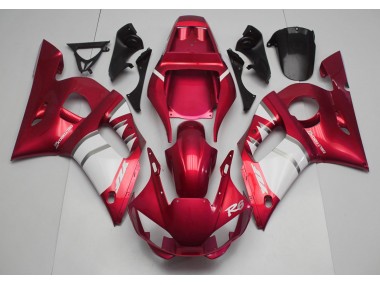 1998-2002 Red & White Yamaha R6 Fairings