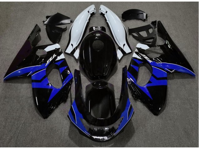 Best Aftermarket 1998-2007 Gloss Black Blue and White Yamaha YZF600 Fairings