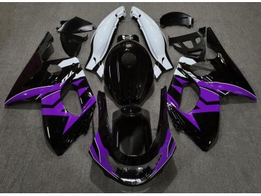 1998-2007 Gloss Black Purple and White Yamaha YZF600 Fairings