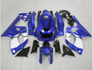 1998-2007 Gloss Blue and White Yamaha YZF600 Fairings