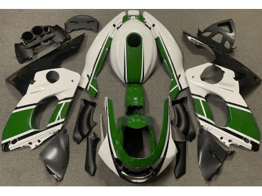 Best Aftermarket 1998-2007 Gloss White and Dark Green Yamaha YZF600 Fairings