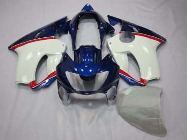 Best Aftermarket 1999-2000 Deep Blue White and Red Honda CBR600 F4 Fairings