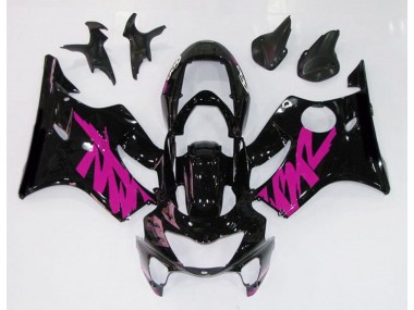 Best Aftermarket 1999-2000 Gloss Black & Pink Honda CBR600 F4 Fairings