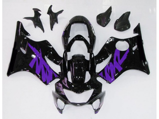 1999-2000 Gloss Black & Purple Honda CBR600 F4 Fairings