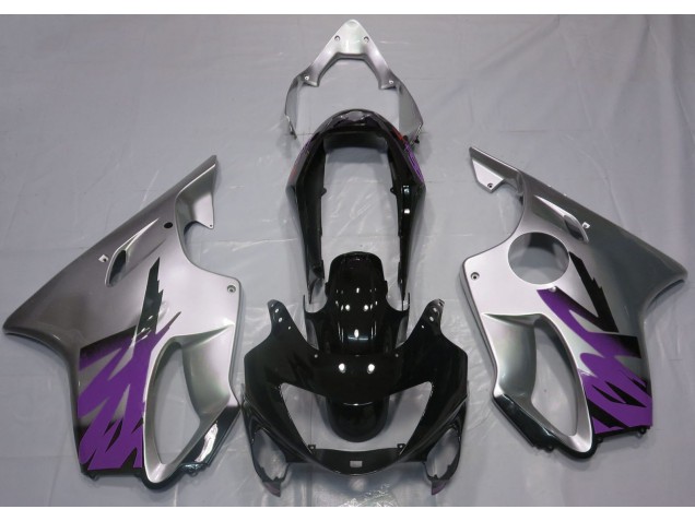 Best Aftermarket 1999-2000 Gloss Silver & Purple Honda CBR600 F4 Fairings