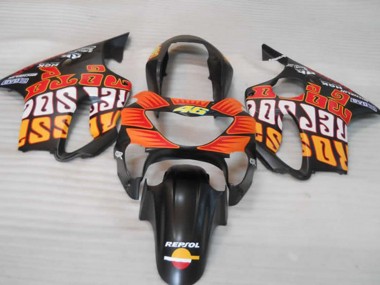 1999-2000 Matte Orange Black and Red Honda CBR600 F4 Fairings