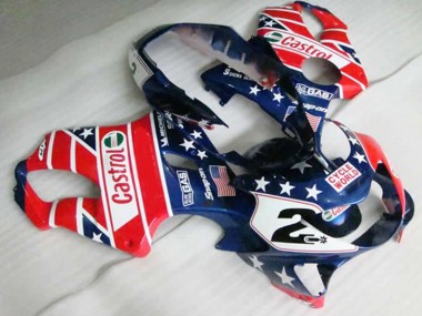 Best Aftermarket 1999-2000 Red Castrol Honda CBR600 F4 Fairings