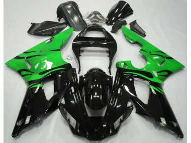 Best Aftermarket 2000-2001 Black Flame & Green Yamaha R1 Fairings