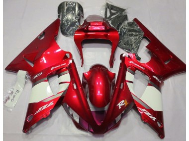 Best Aftermarket 2000-2001 Fire Red & White Yamaha R1 Fairings