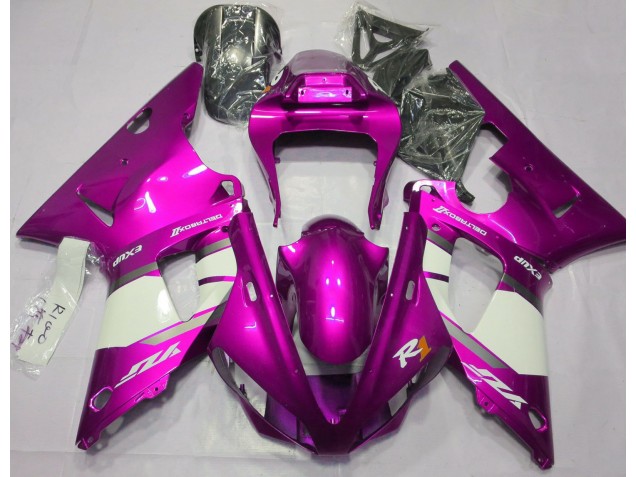 Best Aftermarket 2000-2001 Hot Pink & White Yamaha R1 Fairings