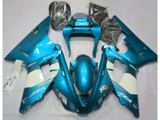 Best Aftermarket 2000-2001 Light Blue & White Yamaha R1 Fairings