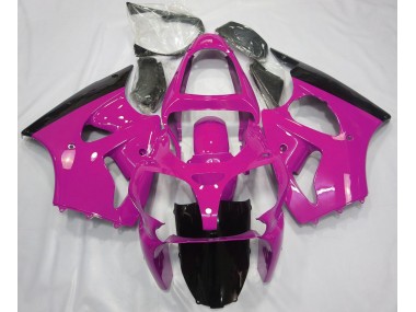 2000-2002 Gloss Pink & Black Kawasaki ZX6R Fairings