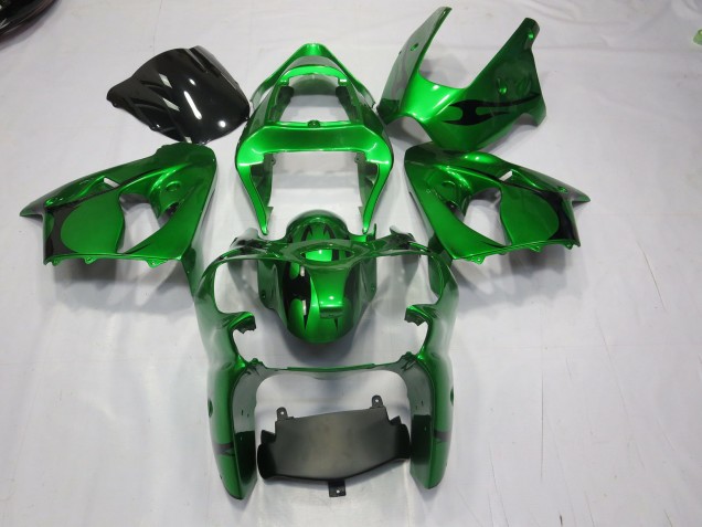 2000-2002 Green Kawasaki ZX6R Fairings