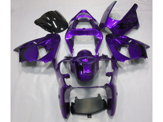 2000-2002 Metallic Purple Kawasaki ZX6R Fairings