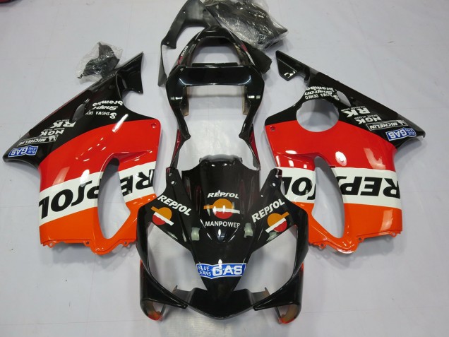 Best Aftermarket 2001-2003 Black Repsol Honda CBR600 F4i Fairings