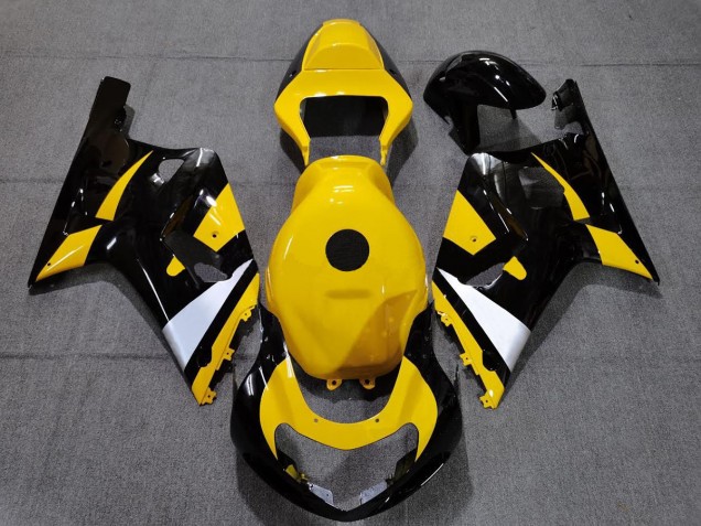 Best Aftermarket 2001-2003 Black and Yellow Suzuki GSXR 600-750 Fairings