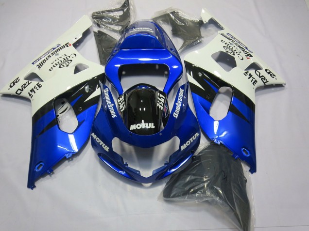 Best Aftermarket 2001-2003 Blue and Black Suzuki GSXR 600-750 Fairings