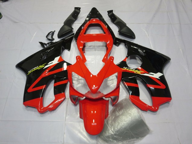 Best Aftermarket 2001-2003 Gloss Black and Red Honda CBR600 F4i Fairings