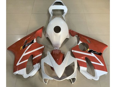 Best Aftermarket 2001-2003 Gloss White and Orange Honda CBR600 F4i Fairings