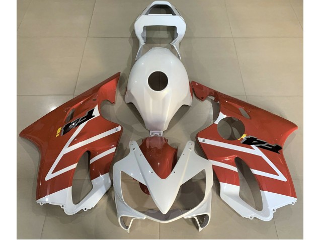 2001-2003 Gloss White and Orange Honda CBR600 F4i Fairings