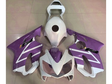 Best Aftermarket 2001-2003 Gloss White and Purple Honda CBR600 F4i Fairings