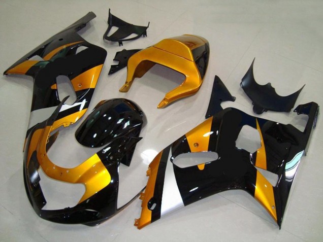 2001-2003 Gold and Black Suzuki GSXR 600-750 Fairings