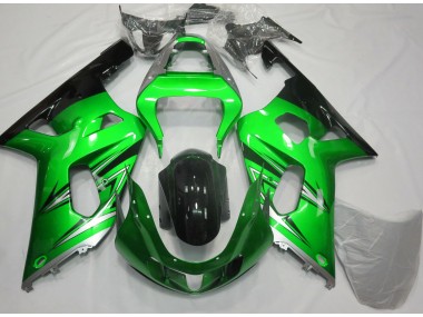 Best Aftermarket 2001-2003 Green and Silver Suzuki GSXR 600-750 Fairings