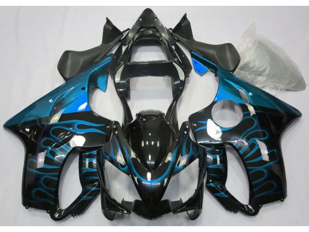 Best Aftermarket 2001-2003 Light Blue Flame Honda CBR600 F4i Fairings